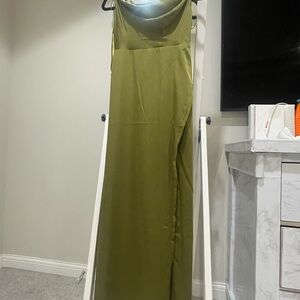 Fame and Partners Olive Green Wedding Dress